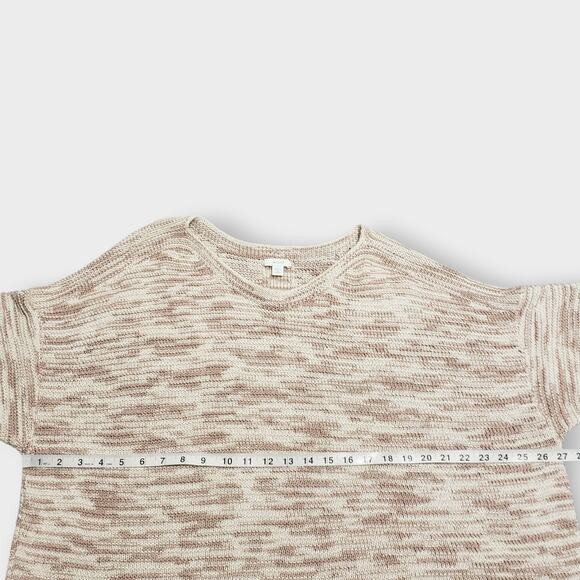 Pure Jill Plus Sz 2X Marled Textured Knit Tunic Sweater Boatneck Casual Neutral - Picture 8 of 10